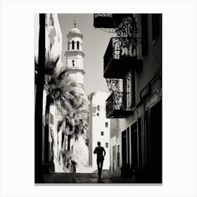 Malaga, Spain, Black And White Analogue Photography 4 Canvas Print