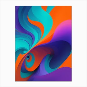 Abstract Colorful Waves Vertical Composition 60 Canvas Print