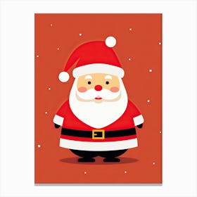 Cute Santa Claus In The Snow Canvas Print