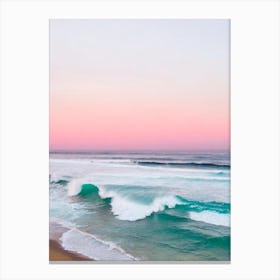 Burleigh Heads Beach, Australia Pink Photography 2 Canvas Print