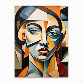 Contemporary Cubism Painting Bold Picasso Inspired Female Art Canvas Print