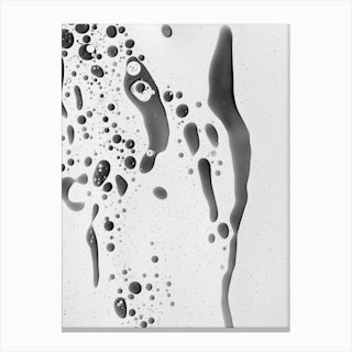 Abstract Color Confetti Grey Black Canvas Print