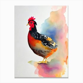Chicken Watercolour Bird Canvas Print