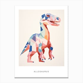 Nursery Dinosaur Art Allosaurus 5 Poster Canvas Print