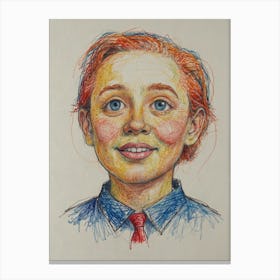 Boy With Red Hair Canvas Print