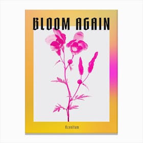 Hot Pink Aconitum 1 Poster Canvas Print