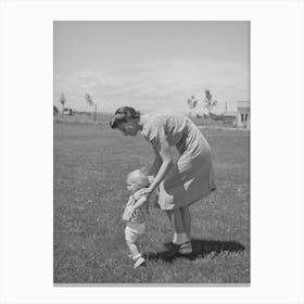 Untitled Photo, Possibly Related To Farm Worker S Wife Teaches Her Baby Girl To Walk A The Fsa (Farm Security Canvas Print