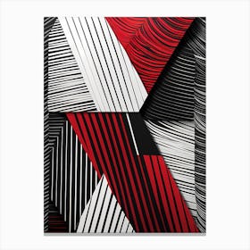 red and black lines, vector art Canvas Print