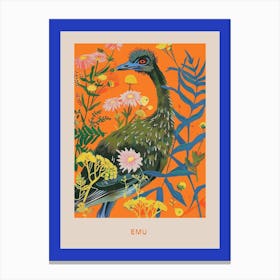 Spring Birds Poster Emu 1 Canvas Print