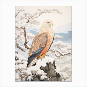 Winter Bird Painting Bald Eagle 3 Canvas Print
