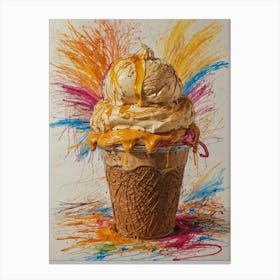 Ice Cream Sundae 3 Canvas Print