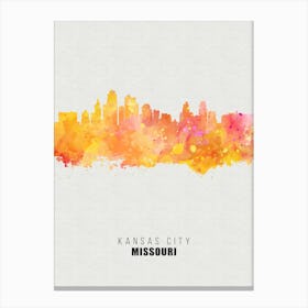 Kansas City Missouri City watercolor Canvas Print