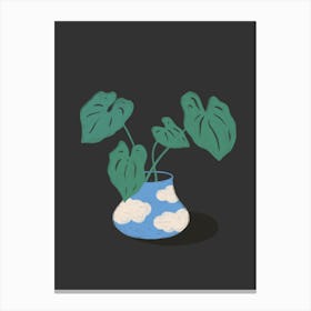 Cloudy Plant Canvas Print