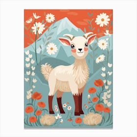 Baby Animal Illustration  Goat 2 Canvas Print