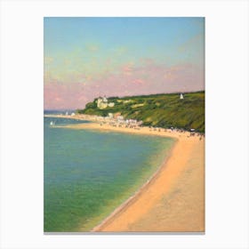 Shanklin Beach Isle Of Wight Monet Style Canvas Print