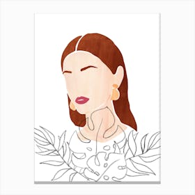 Illustration Of A Woman Canvas Print