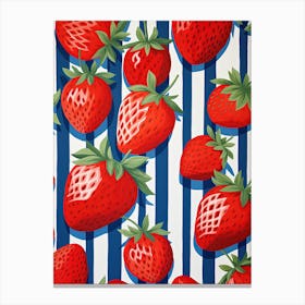 Strawberries Fruit Summer Illustration 6 Canvas Print