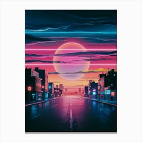 Neon City Canvas Print