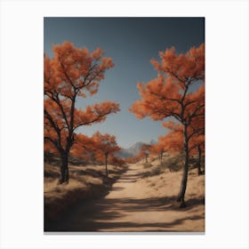 Autumn Trees In The Desert Canvas Print