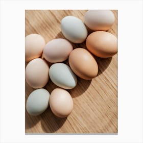 Eggs On A Table Canvas Print