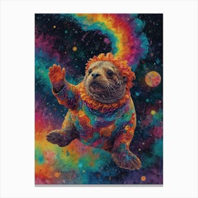 Seal In Space Canvas Print