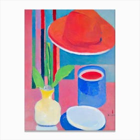 Caulastrea Matisse Inspired Flower Canvas Print
