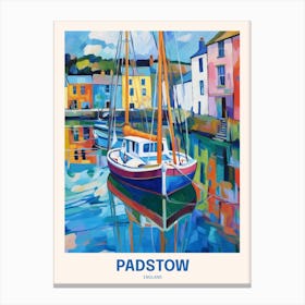 Padstow England Uk Travel Poster Canvas Print