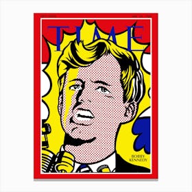 Bobby Kennedy 1968 Time Cover | Roy Lichtenstein Canvas Print