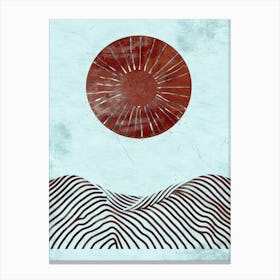 Sun In The Sky Minimalist, Bauhaus Canvas Print