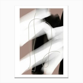 Black color and curvy lines.UK Canvas Print