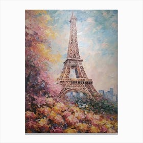 Eiffel Tower Paris France Monet Style 20 Canvas Print