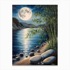 Moonlight By The Water 1 Canvas Print