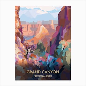 Grand Canyon National Park Travel Poster Matisse Style 7 Canvas Print