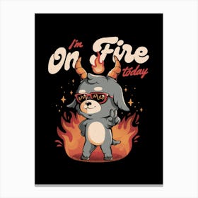 I'm On Fire Today - Funny Evil Creepy Baphomet Gift Canvas Print