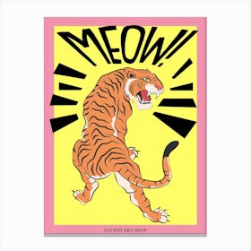 Tiger Meow Illustration Canvas Print