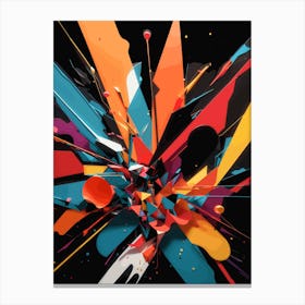 Abstract Painting splash colorful explosion Canvas Print