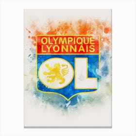 Lyon Brokem Glass Watercolor Canvas Print