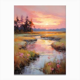 Sunset Over Marsh 2 Canvas Print
