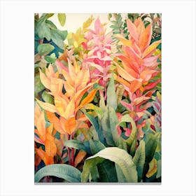 Tropical Plant Painting Zz Plant 4 Canvas Print