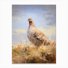 Bird Painting Grouse 1 Canvas Print