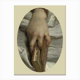 Hand Holding A Book Canvas Print