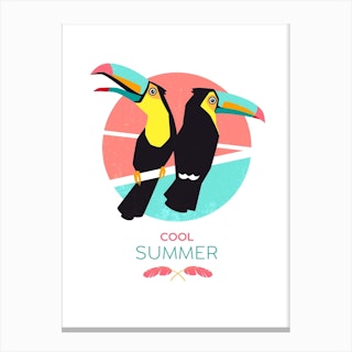 Summer Toucans Canvas Print