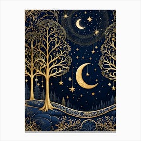 Night Sky With Stars Canvas Print