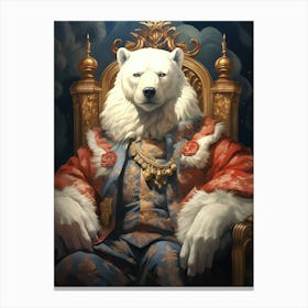 Polar Bear King Canvas Print