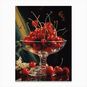 Cherries Retro Photography Style 2 Canvas Print