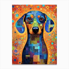 Dachshund abstracts Canvas Print