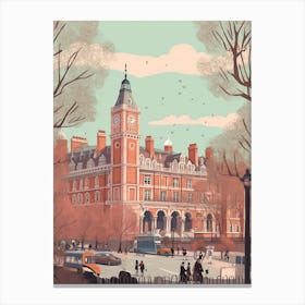 London England Travel Illustration 3 Canvas Print