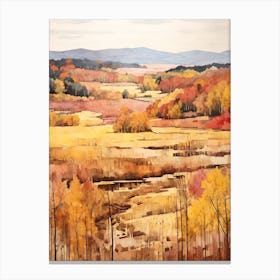 Autumn National Park Painting Ecrins National Park France 2 Canvas Print