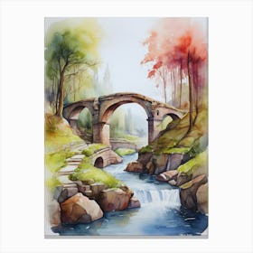 Bridge Over The Stream.1 1 Canvas Print
