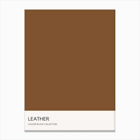 Leather Colour Block Poster Canvas Print